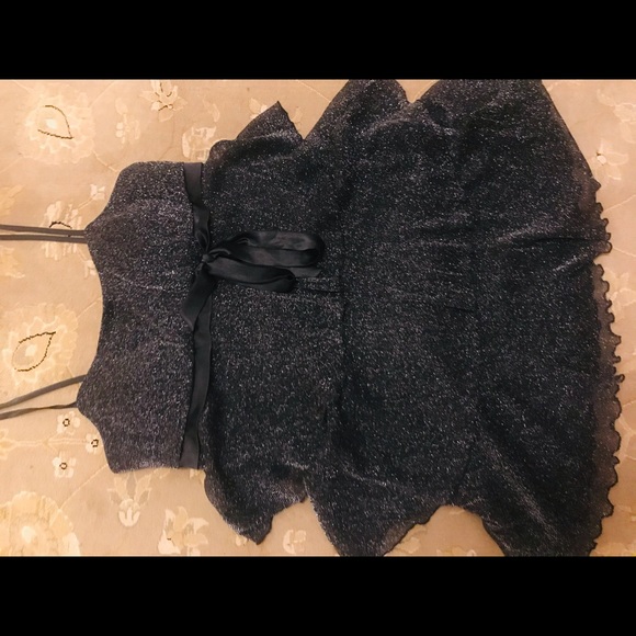 Le chateau black sparkly strechy baby doll dress - Picture 2 of 7